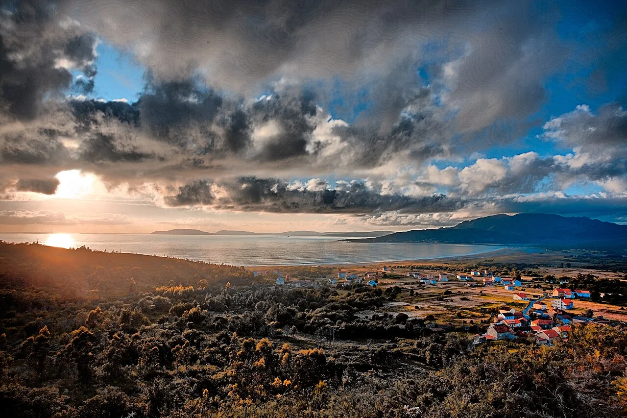 Luz de atardecer en Carnota